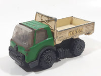 Vintage Tonka Farm Flat Bed Truck Green and Cream Pressed Steel Die Cast Toy Car Vehicle