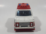 Vintage Majorette Ambulance White and Red 1/36 Scale Die Cast Toy Car Vehicle