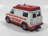 Vintage Majorette Ambulance White and Red 1/36 Scale Die Cast Toy Car Vehicle