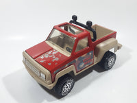 1986 Tonka Road Rebel Truck Red and Beige Pressed Steel and Plastic Die Cast Toy Car Vehicle 9" Long