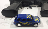 2002 Micro RC #8 White and #22 Blue Plastic Toy Car Remote Control Vehicles Set of 2 Cars and 2 Controllers