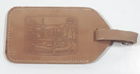 Vintage Esso Safety Excellence Construction Brown Leather Embossed Tag