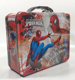 2012 Marvel Spider-Man Spider-Sense Tingling!!! Carry-All Embossed Tin Metal Lunch Box with Tags