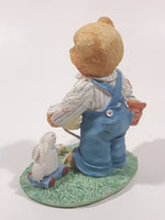 Cherished Teddies Boy With Pull-Toy Bunny Figurine Donald "Friends Are Egg-Ceptional Blessings"