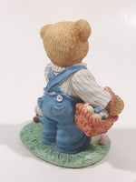 Cherished Teddies Boy With Pull-Toy Bunny Figurine Donald "Friends Are Egg-Ceptional Blessings"