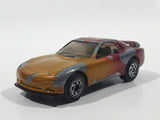 1996 Matchbox Mazda RX-7 Gold and Dark Red Maroon Die Cast Toy Car Vehicle