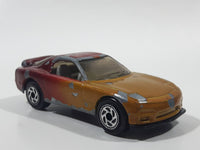 1996 Matchbox Mazda RX-7 Gold and Dark Red Maroon Die Cast Toy Car Vehicle