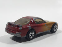 1996 Matchbox Mazda RX-7 Gold and Dark Red Maroon Die Cast Toy Car Vehicle