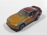 1996 Matchbox Mazda RX-7 Gold and Dark Red Maroon Die Cast Toy Car Vehicle