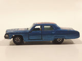Vintage Yatming No. 1053 Cadillac Fleetwood Brougham #53 Rock and Roll Blue Die Cast Toy Car Vehicle with Opening Doors