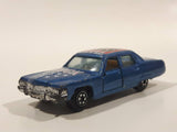 Vintage Yatming No. 1053 Cadillac Fleetwood Brougham #53 Rock and Roll Blue Die Cast Toy Car Vehicle with Opening Doors