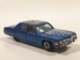 Vintage Yatming No. 1053 Cadillac Fleetwood Brougham #53 Rock and Roll Blue Die Cast Toy Car Vehicle with Opening Doors