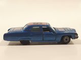 Vintage Yatming No. 1053 Cadillac Fleetwood Brougham #53 Rock and Roll Blue Die Cast Toy Car Vehicle with Opening Doors