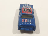 Vintage Yatming No. 1053 Cadillac Fleetwood Brougham #53 Rock and Roll Blue Die Cast Toy Car Vehicle with Opening Doors