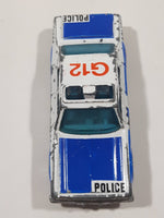Vintage 1984 Matchbox Superfast Plymouth Gran Fury G12 Police Cop White Die Cast Toy Car Vehicle