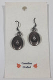 Western Cowboy Hat Shaped Dangling Metal Earrings Canadian Crafted