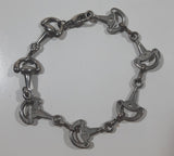 Western Cowboy Stirrups Themed 7" Long Metal Bracelet