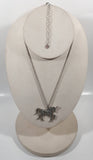 Glittering Unicorn 20" Long Metal Chain Necklace