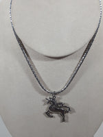 Unicorn 15" Long Metal Chain Necklace