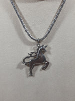 Unicorn 15" Long Metal Chain Necklace