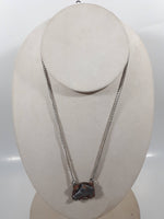 Western Copper Tone Horse Head Pendant 18" Long Metal Chain Necklace