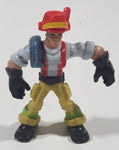 2009 Hasbro Adventure Heroes Fireman Firefighter 3" Tall Toy Action Figure C-2528A