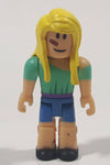 Roblox Bandage Face Blonde Girl Green Top Blue Shorts 2 3/4" Tall Toy Action Figure