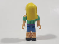 Roblox Bandage Face Blonde Girl Green Top Blue Shorts 2 3/4" Tall Toy Action Figure