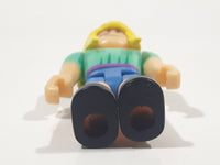 Roblox Bandage Face Blonde Girl Green Top Blue Shorts 2 3/4" Tall Toy Action Figure