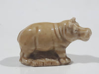 Vintage Wade England Hippo Hippopotamus Red Rose Tea Figurine