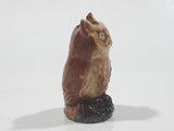 Vintage Wade England Whimsies Red Rose Tea Horned Owl Figurine