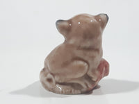 Vintage Wade England Whimsies Red Rose Tea Lemur Figurine