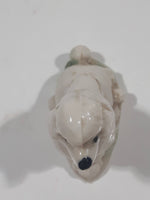 Vintage Wade England Red Rose Tea White Poodle Dog Figurine