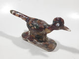 Roadrunner Bird Pebble Filled 5" Long Clear Resin Sculpture