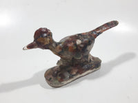 Roadrunner Bird Pebble Filled 5" Long Clear Resin Sculpture