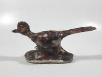 Roadrunner Bird Pebble Filled 5" Long Clear Resin Sculpture