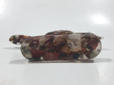 Roadrunner Bird Pebble Filled 5" Long Clear Resin Sculpture