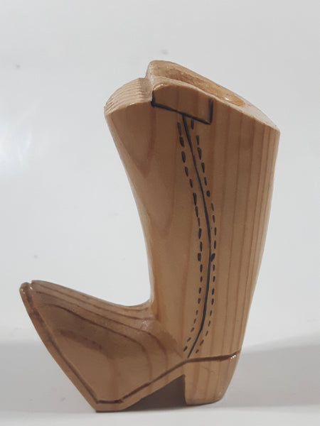 Wood Cowboy Boot Shaped Toothpick Holder