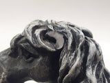 Laying Grey Horse 4 3/4" Long Resin Sculpture Has Chips