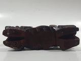 Grazing Horse 3 1/2" Long Wood Carved Figurine Made in Finland