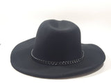 Metal Chain Rimmed Black Cowboy Hat Made in China