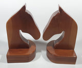 Western Horse Head Shaped Wooden Book Ends 8 1/2" Tall