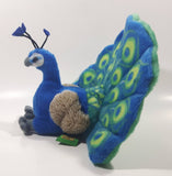 Wild Republic Blue and Green Peacock 9" Tall Stuffed Toy Animal Plush