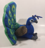 Wild Republic Blue and Green Peacock 9" Tall Stuffed Toy Animal Plush