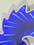 Unicorn Head Shaped Blue LED Infinity Mirror 6 3/4" x 7 3/4"