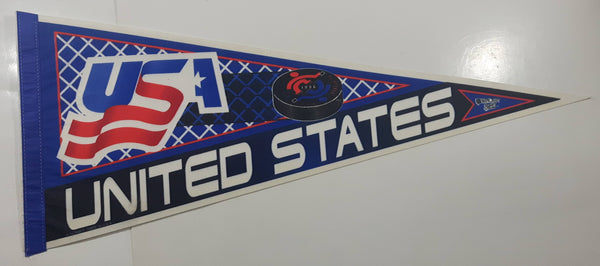 Rare 1996 World Cup of Hockey Team USA United States of America Full Size 30" Long Felt Pennant