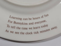 Vintage Royal Doulton The Bunnykins Teaching Clock 8" Fine Bone China Plate