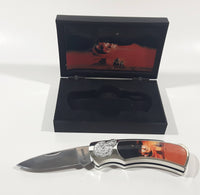 John Wayne Commemorative 440 Stainless Steel Folding Pocket Knife In Case