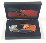 John Wayne Commemorative 440 Stainless Steel Folding Pocket Knife In Case