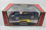 Rare Version Burago Gold Collection Porsche 911 Turbo Dark Blue 1/18 Scale Die Cast Toy Car Vehicle New in Box